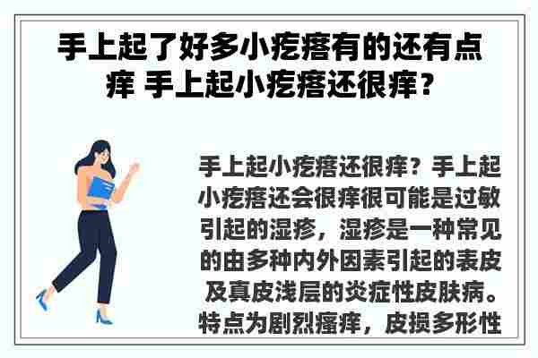 手上起了好多小疙瘩有的还有点痒 手上起小疙瘩还很痒？